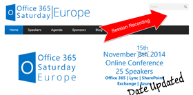 Online event Office 365 Saturday Europe, 2014