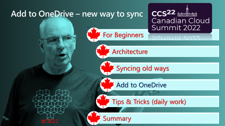 I will talk about "Add to OneDrive" at the Canadian Cloud Summit 2022