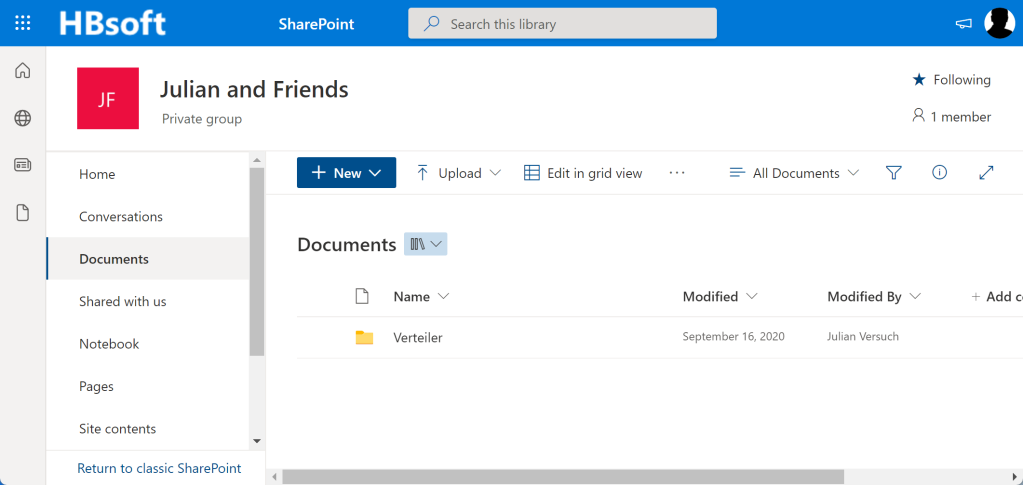 Mit einem Klick zur richtigen Browser-Ansicht der Dokument-Bibliothek von SharePoint